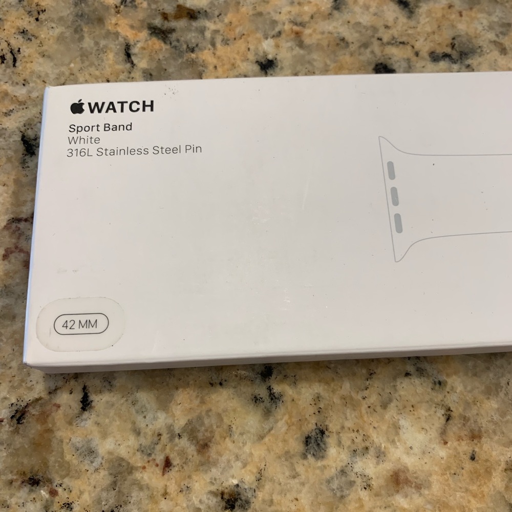 Authentic 42mm white apple watch band